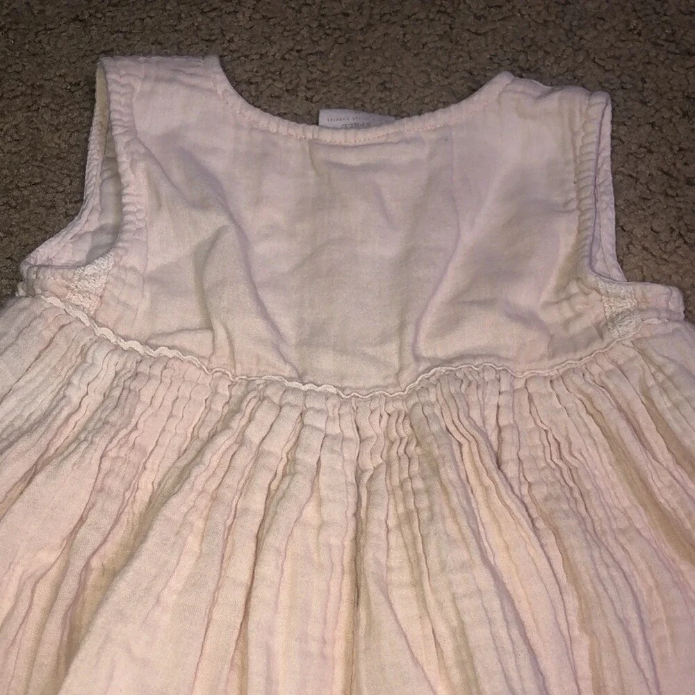 SPELL &‎ The Little Gypsies Ava Botanically Dyed Cotton Sleeveless Dress Rose 3Y